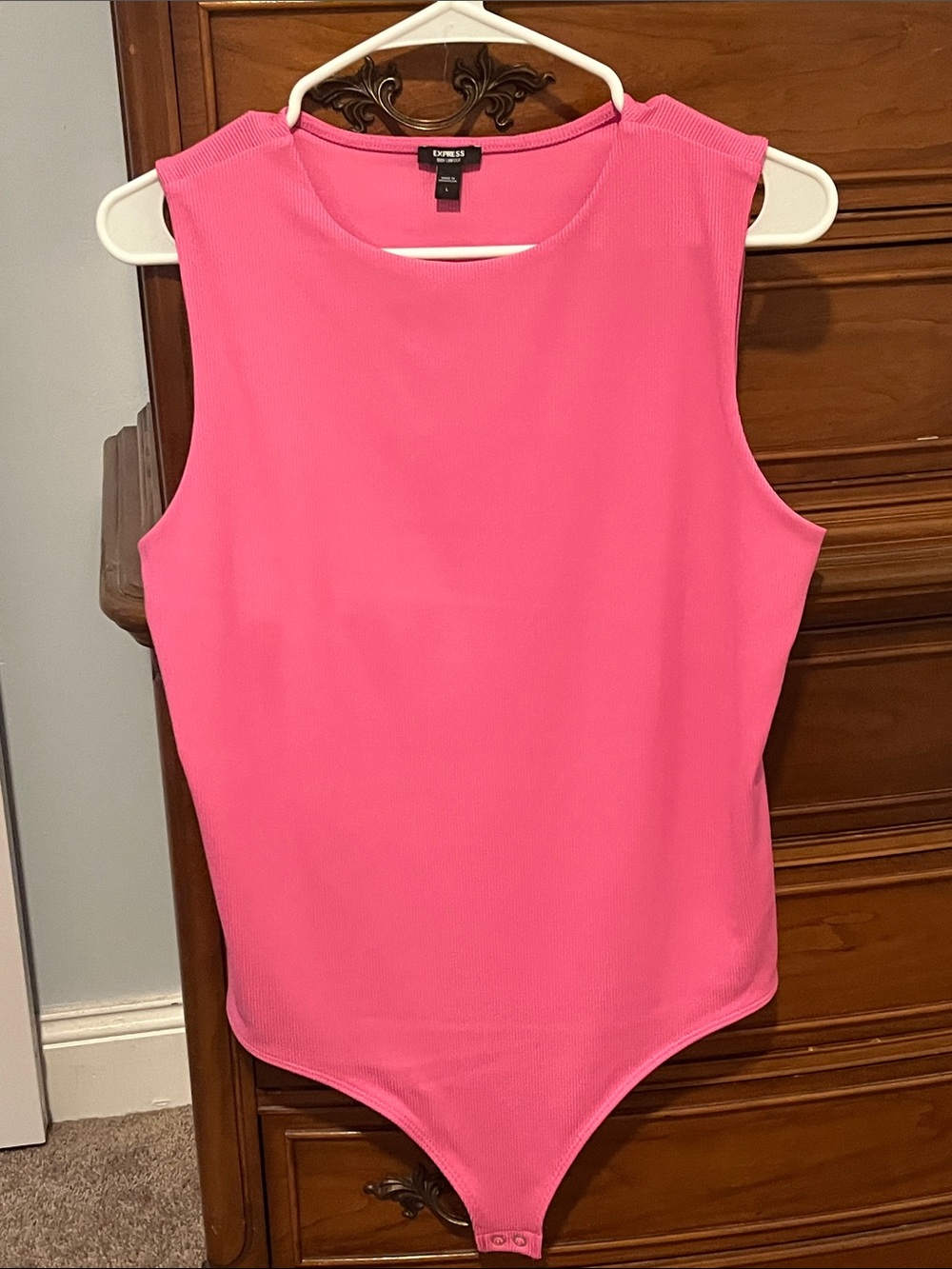 Express Women’s Pink Sleeveless Bodysuit